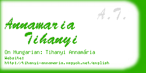 annamaria tihanyi business card
